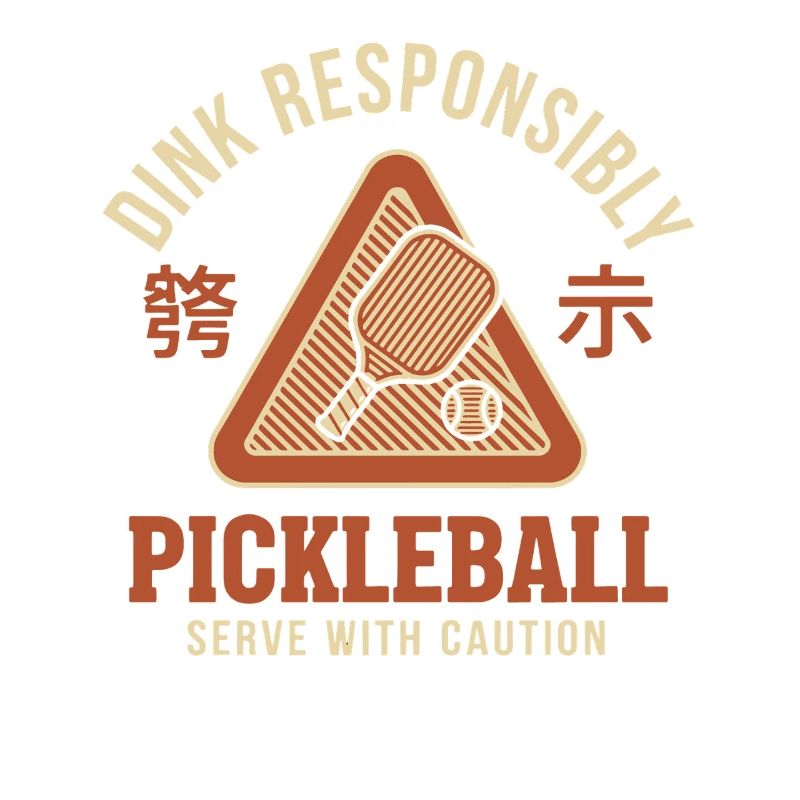Pickleball-Spaßspieler Dink Responsible Caution
