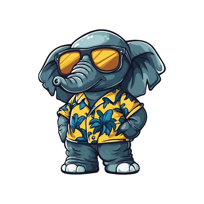 Elephant Comic Holiday