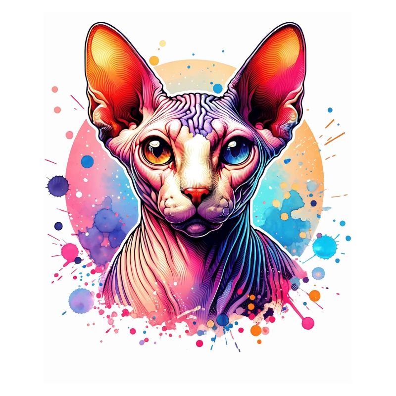 Motif du chat Sphynx