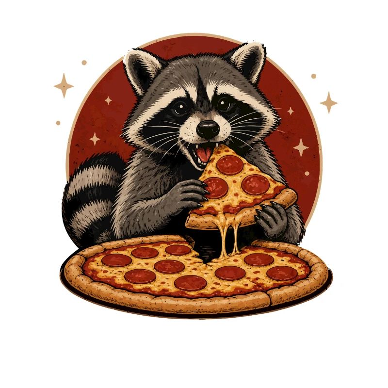 Pizza Waschbär