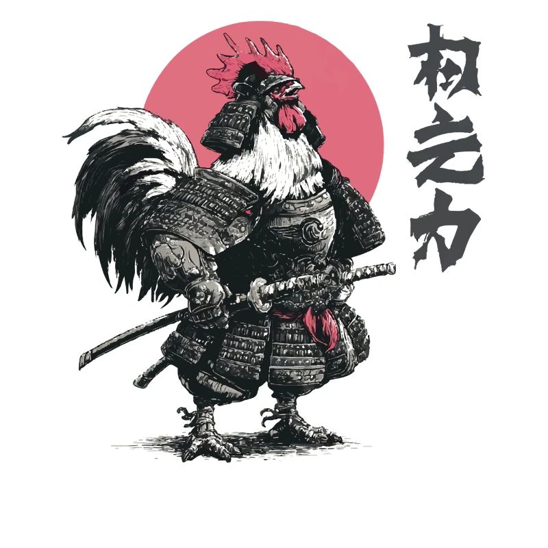 Rooster Samurai Armor Print