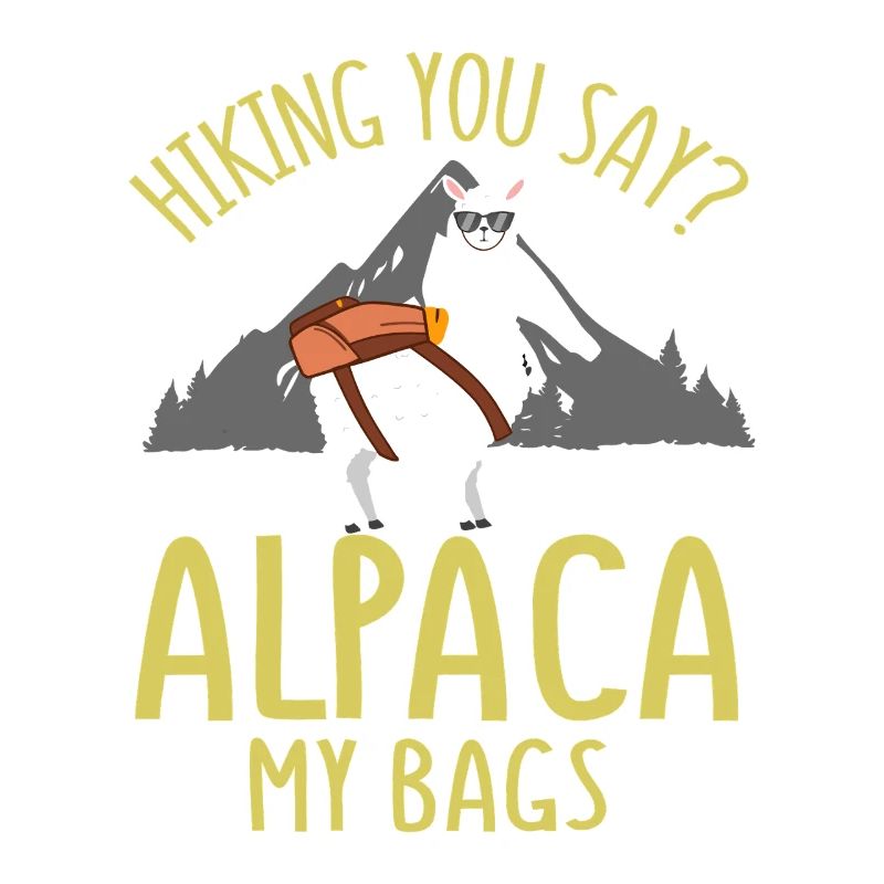 Hiking Alpaca Pun Tee