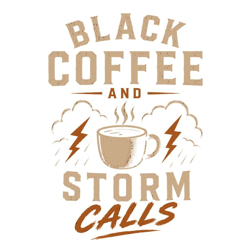 Lineman Strom Schwarzer Kaffee Und Sturm