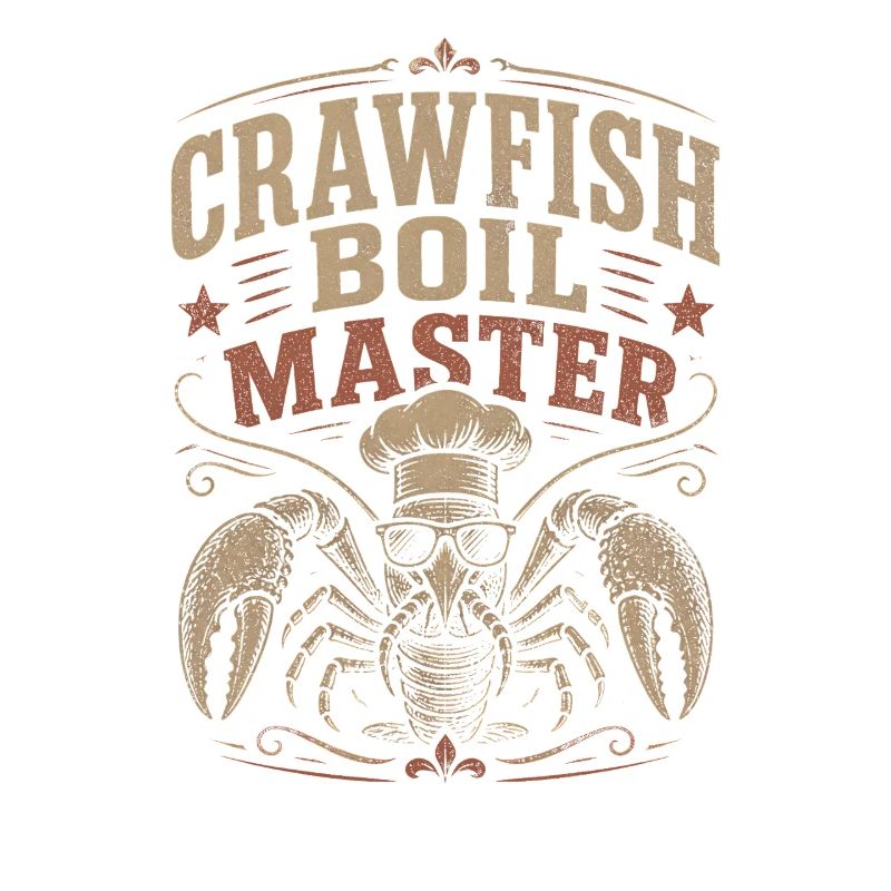 Crawfish Boil Master Funny Men Crawfish