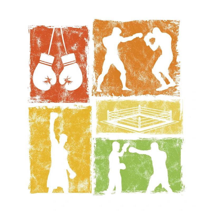 Graphisme de style rétro de boxe pour les pros de la boxe