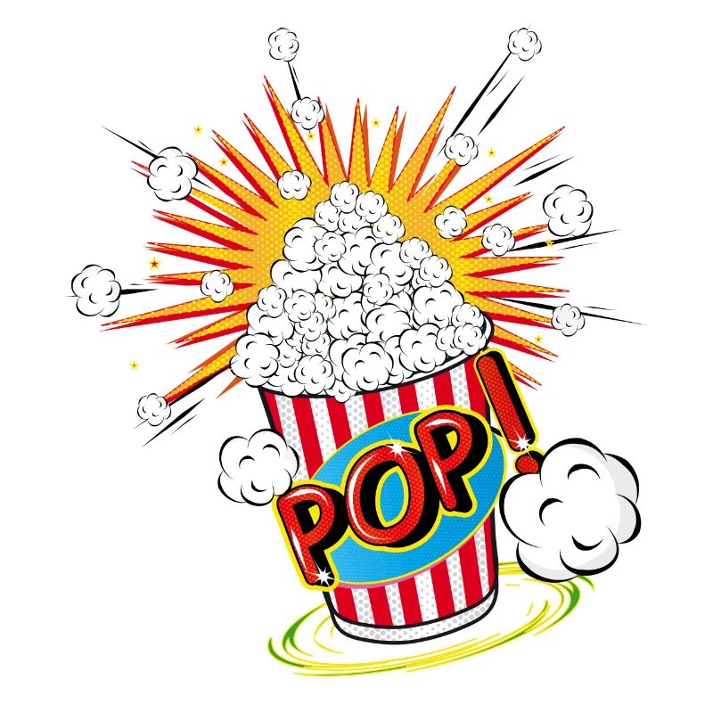 Pop-corn dans un style pop art