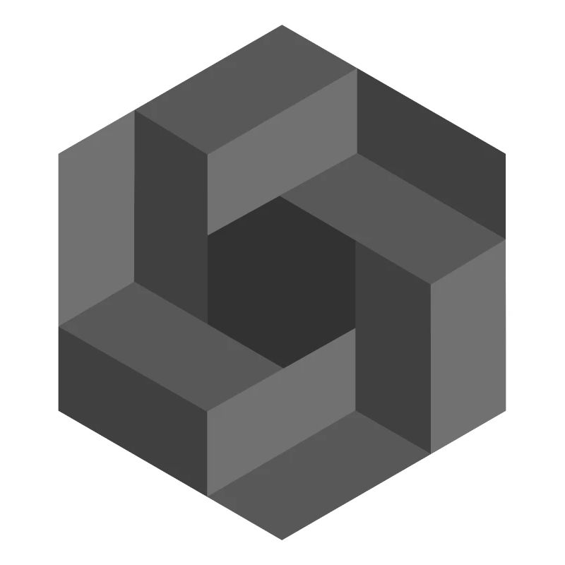 Geometric Illusion Pattern Black White