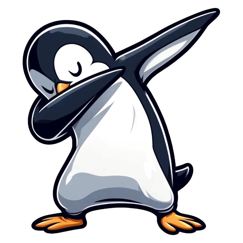 Penguin Dab Dabbing Cool Relaxed
