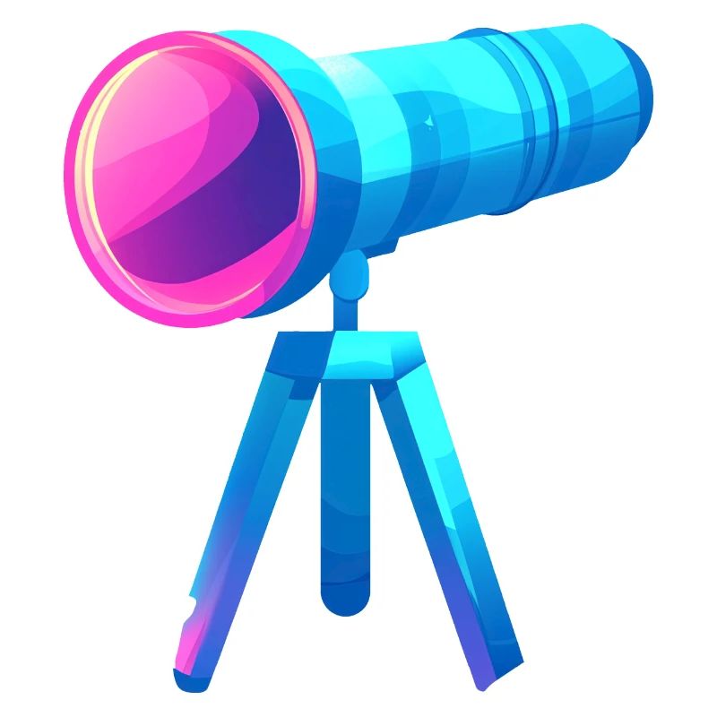 Conception de télescope plat et coloré