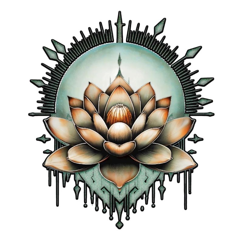 Meditative elegance. Exquisite lotus flower