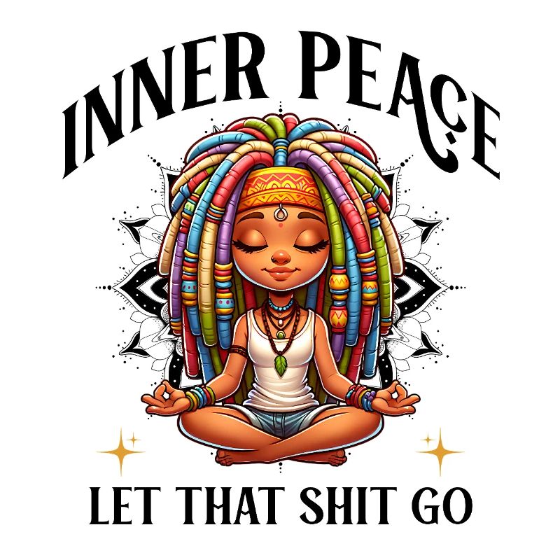 Bunte Meditationsfigur Dreadlocks Yoga 