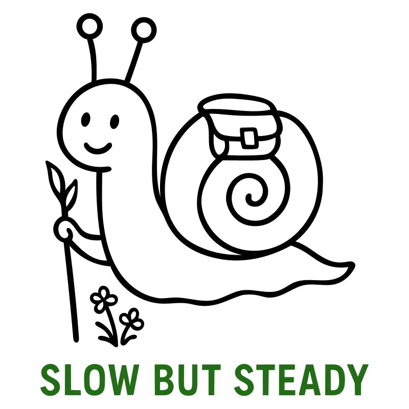Wanderschnecke Slow but Steady