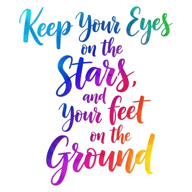Inspirational Quote with Starry Gradient