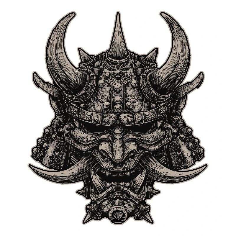 Demonic Samurai Helmet Oni Mask