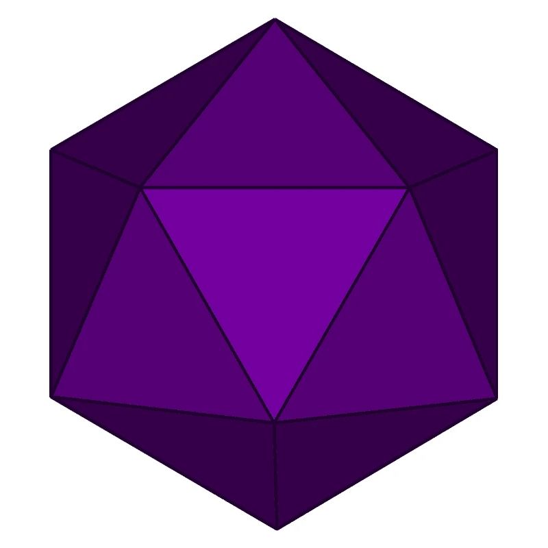 Dés polyédriques violets D20