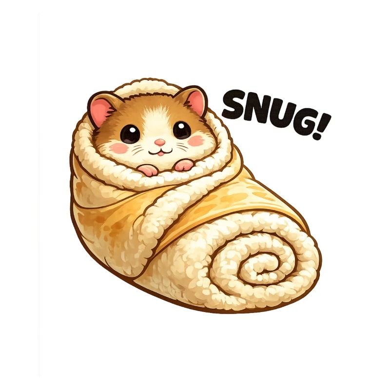 Hamster câlin dans une couverture