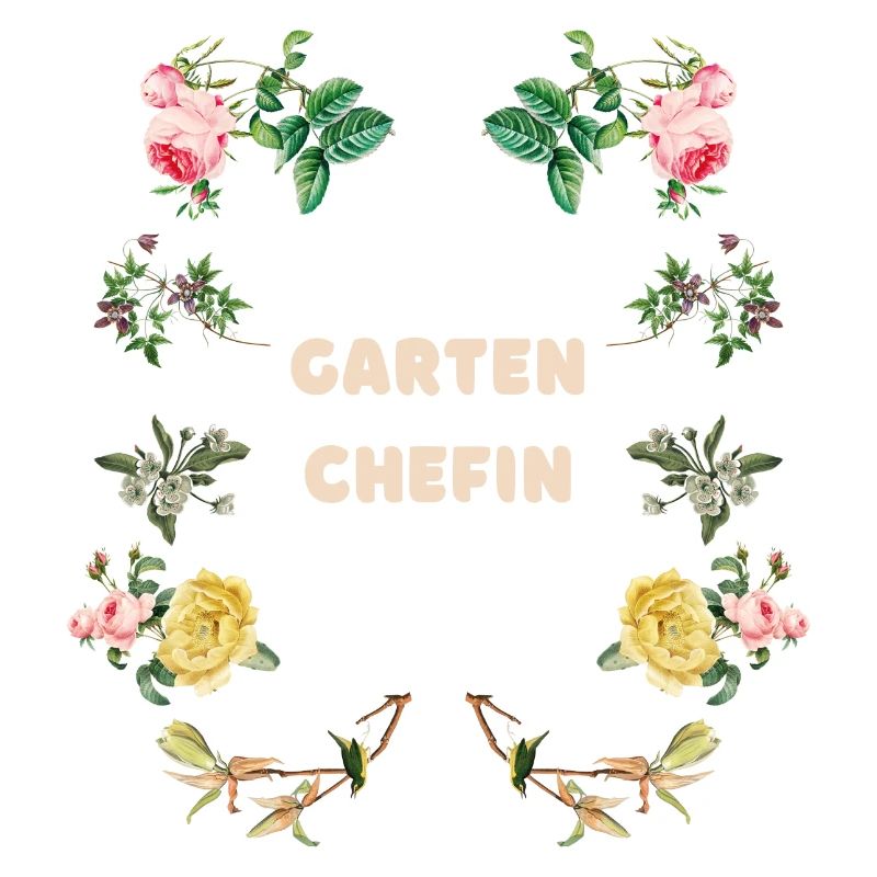 Garten Chefin Blumen Design
