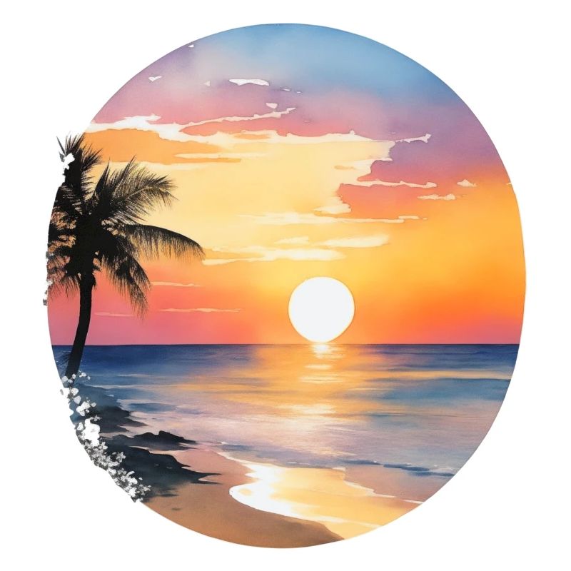 Sunset on the beach