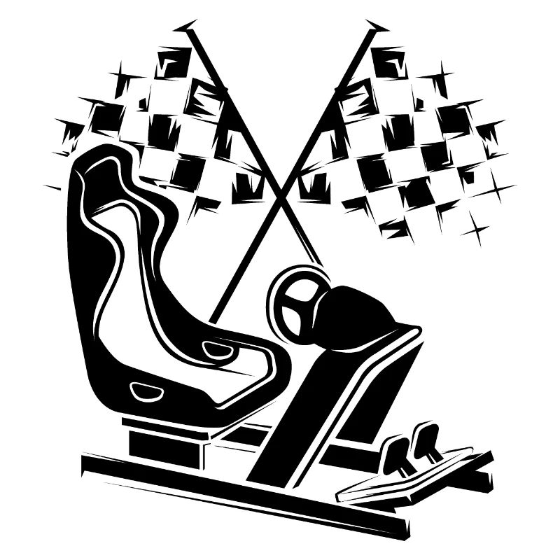 Sim Racing Flag Racing Logo de l’icône de jeu