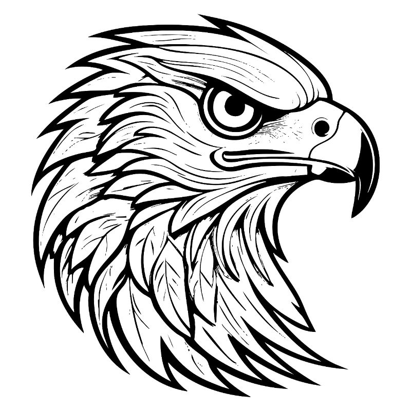 Stylized eagle head design