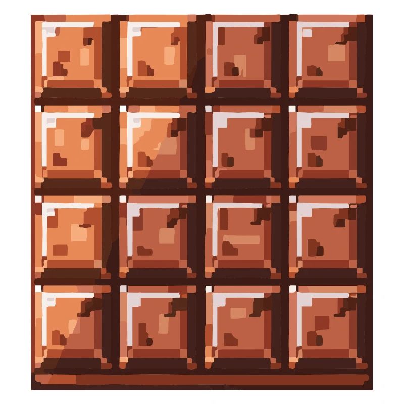 Pixel Chocolate Square Pattern