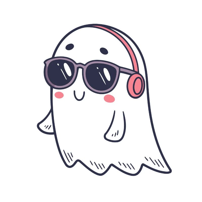 Cute Ghost DJ Glasses