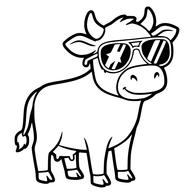 Lunettes de soleil Cool Cow Casual Vector
