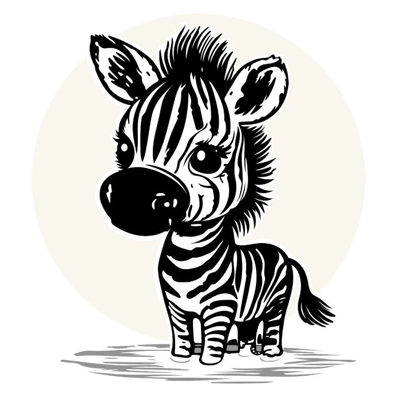 Zèbre mignon – Motif d’animal mignon