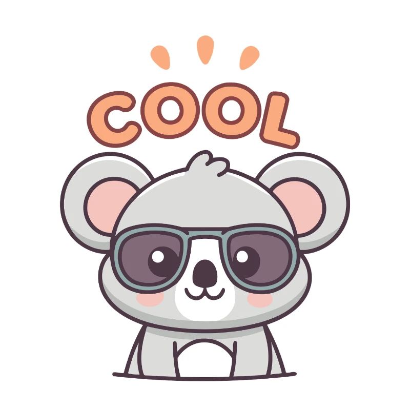 Koala Cool mit dunkler Brille