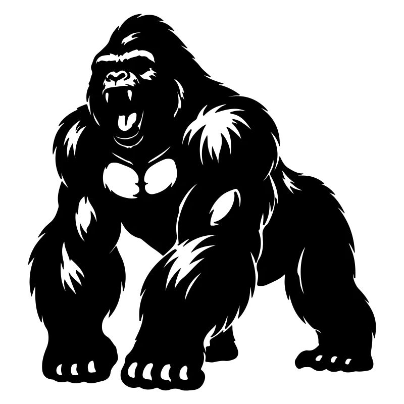 Gorilla Silverback Silhouette