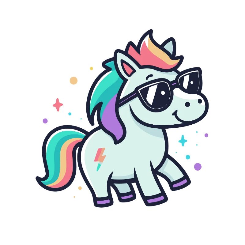 Regenbogen-Einhorn-Sonnenbrille