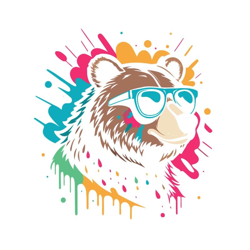Ours Pop Art Éclat Coloré