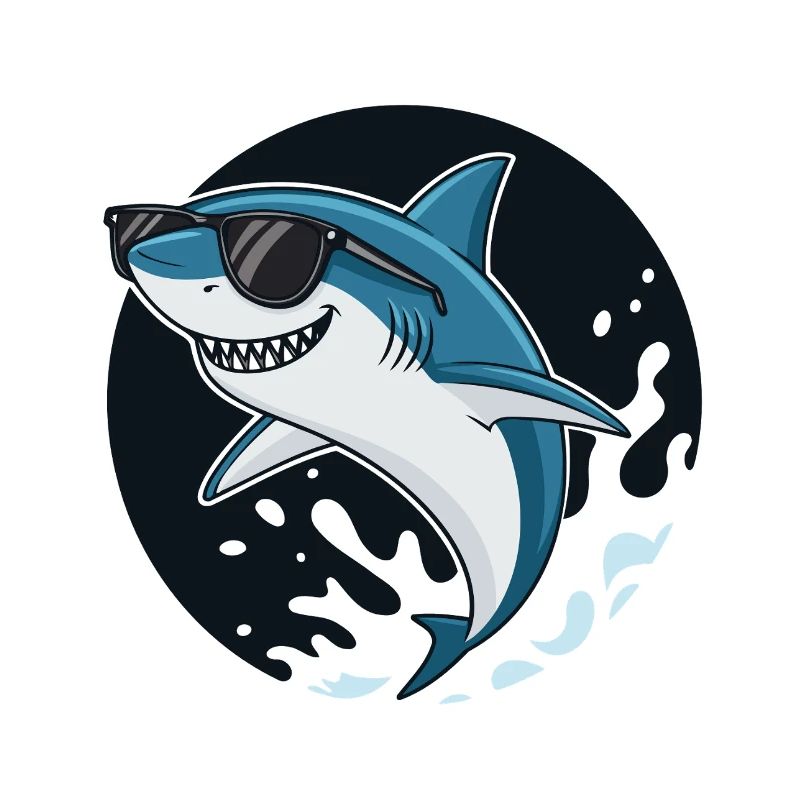 Surferhai mit dunkler Brille
