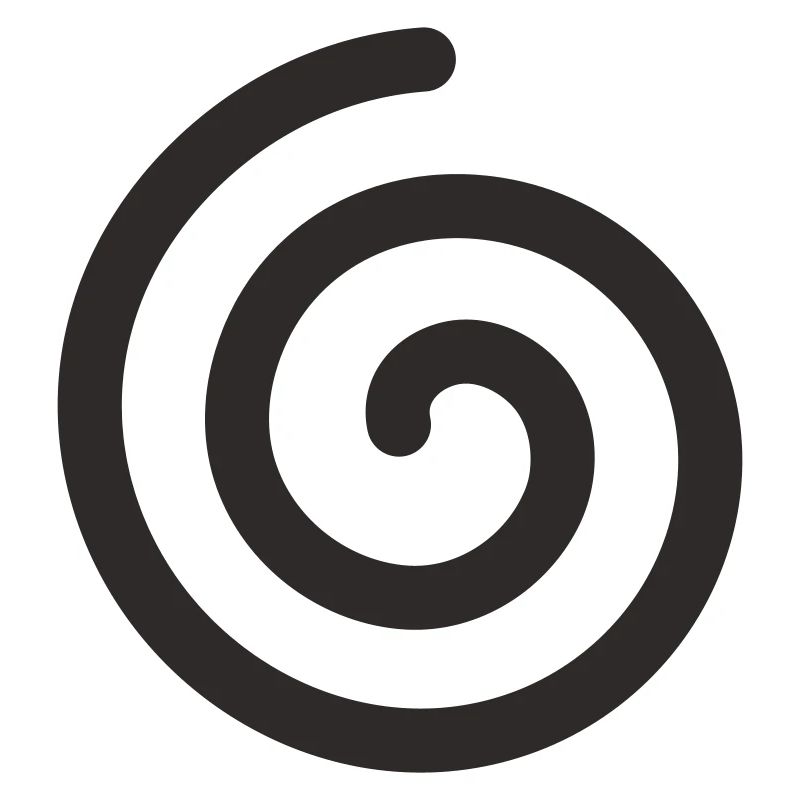 Spirale – Minimalistisches Symbol Design