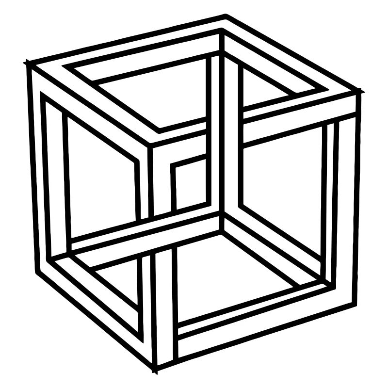 Esher unmöglicher Block oder Quadrat