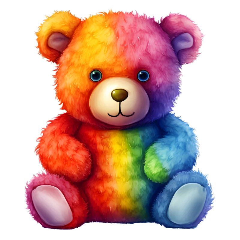 Rainbow Plush Bear Hug