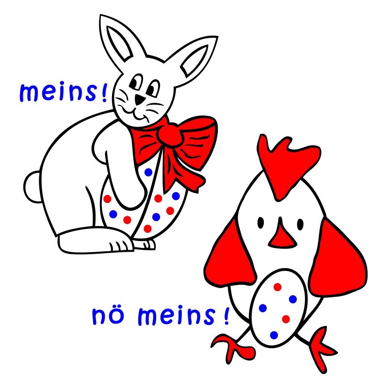 Bunny and chicken with easter egg