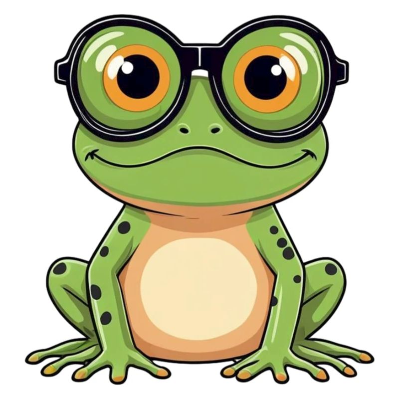 Frosch mit Brille
