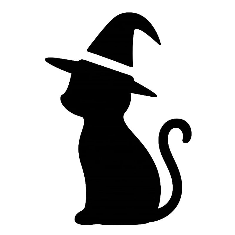Katze mit Hexenhut