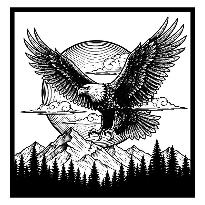 Eagle in a swoop
