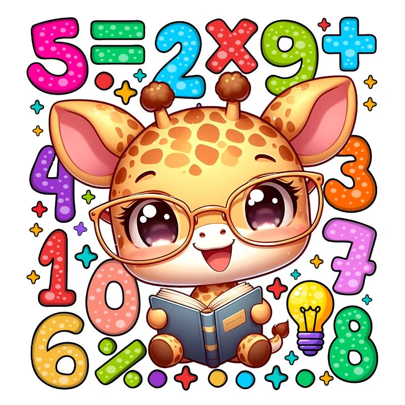 Number Day Giraffe Reading Math Book