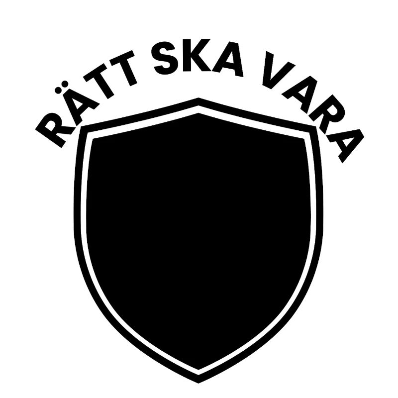 Black and white shield design minimalist