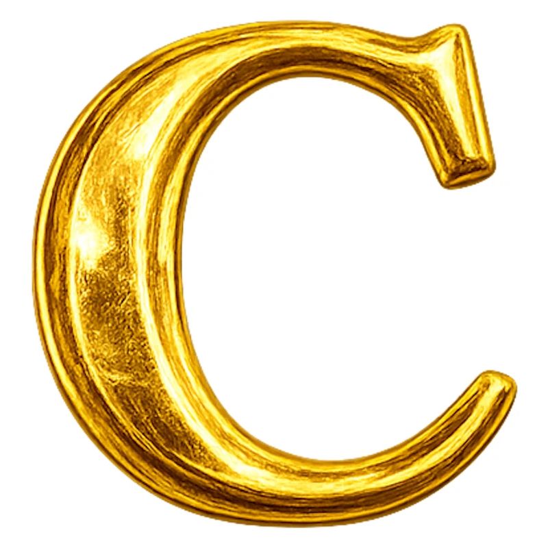 Design du monogramme en C doré