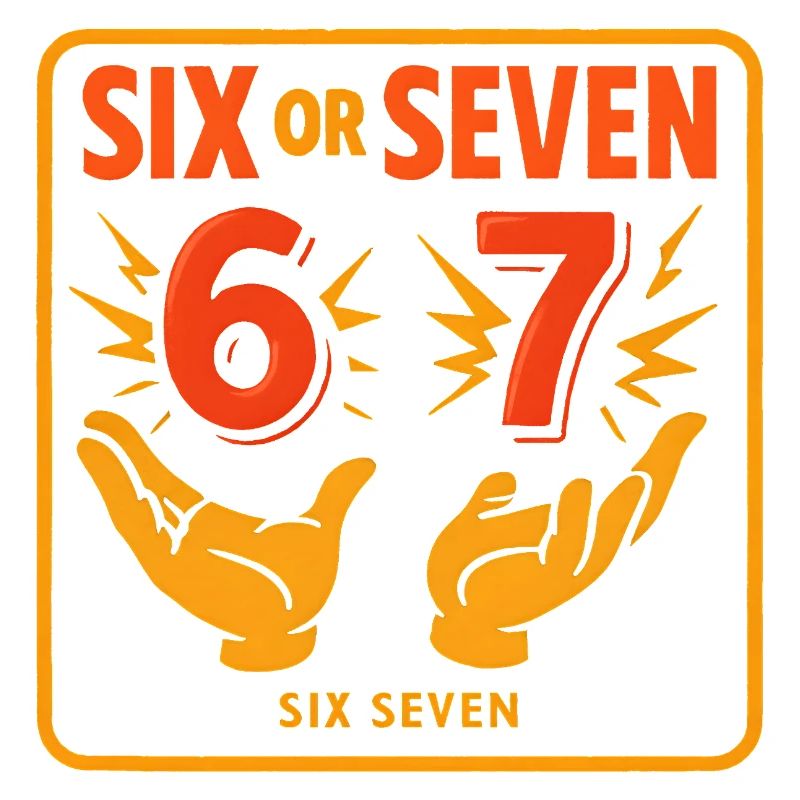 Six Seven 67 Meme Humor Gift Idea Funny