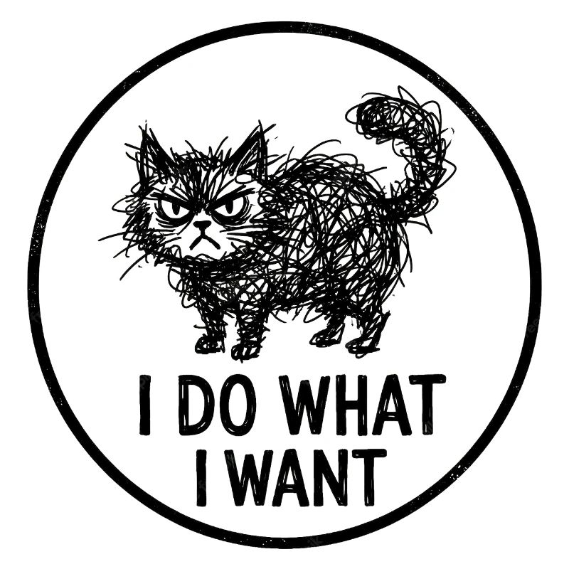 Je fais ce que je veux logo du chat
