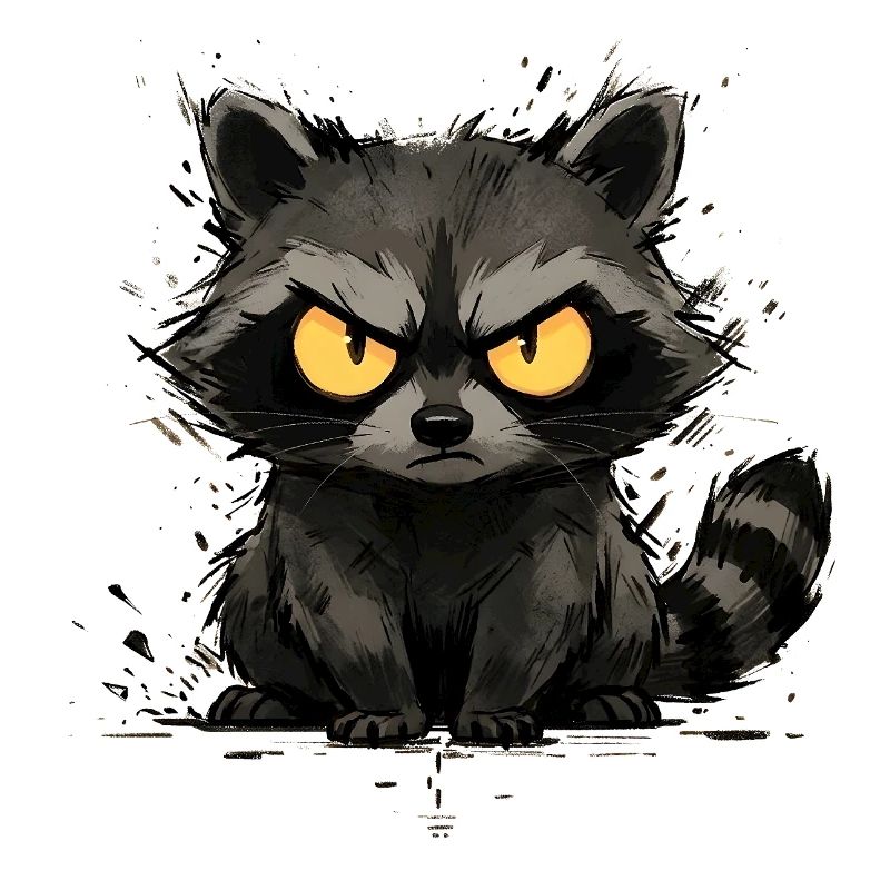 Waschbär - Grumpy & Bold Trash Panda