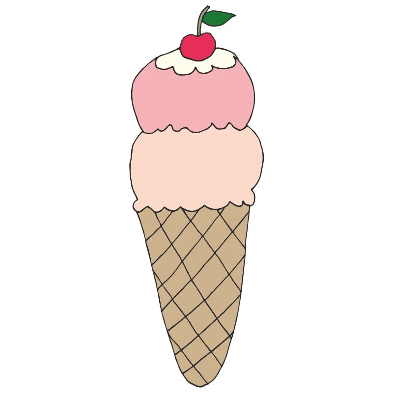 Eiscreme mit Kirsche Design