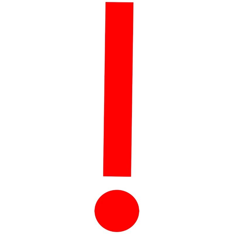 Point d'exclamation rouge, modèle, modèle
