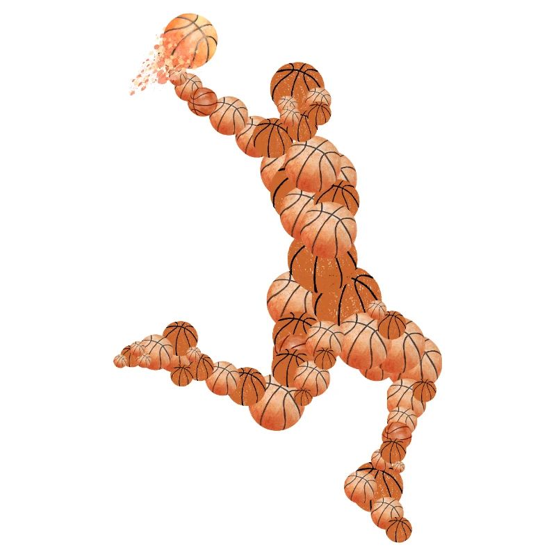 Abstract Basketball Pattern