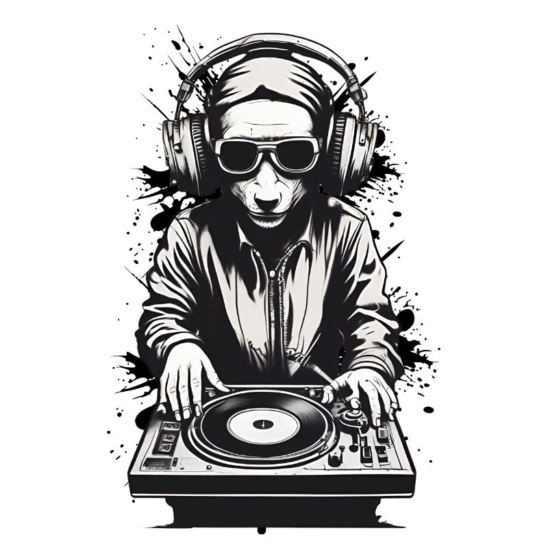 Moderner maskierter DJ
